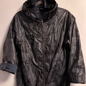 Love Paris Women’s Nylon Zip Up Jacket Gray Size T5 (XL)